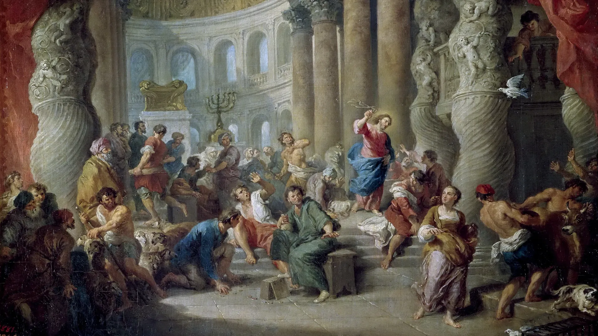 Джованни Панини «Изгнание торгующих из Храма». 1750 г. Источник: wikipedia.org