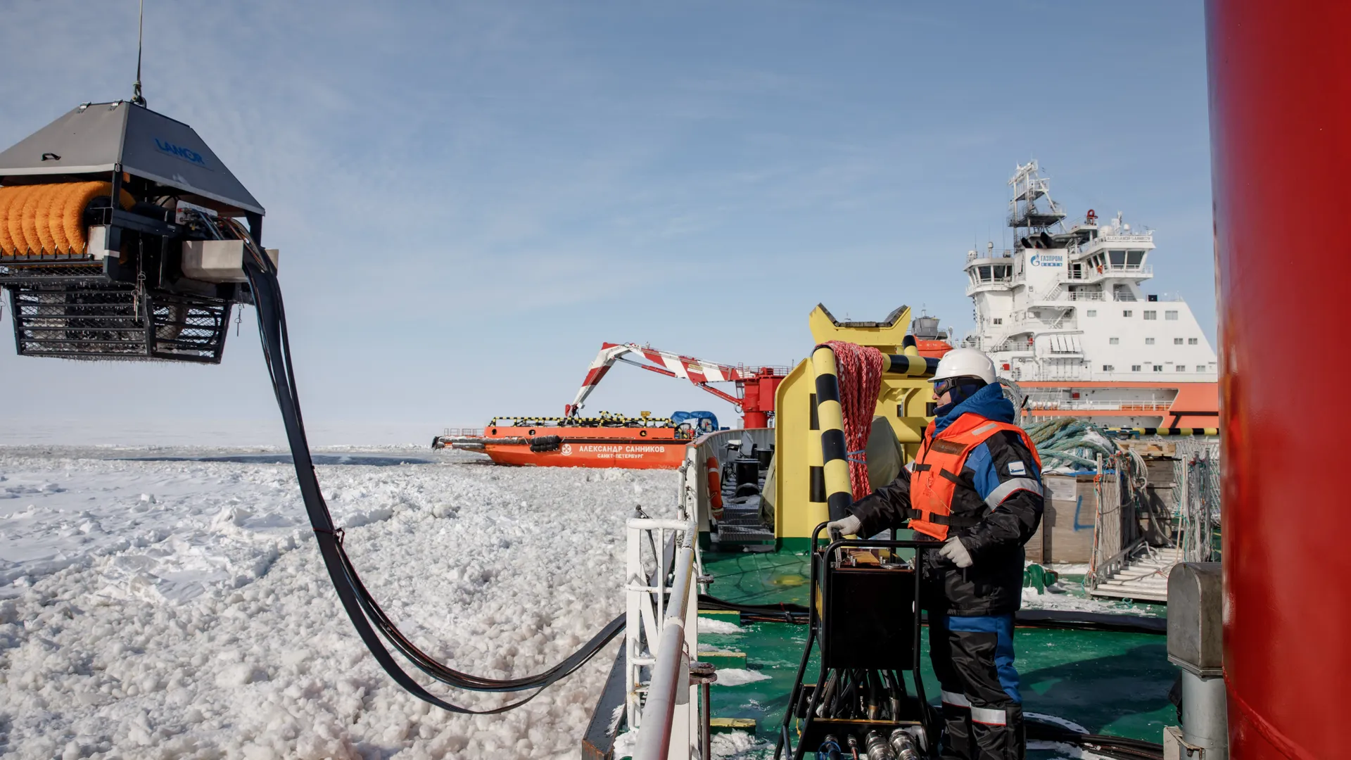 Учения по условному разливу нефти в Обской губе. Фото «Газпромнефть-Ямала»