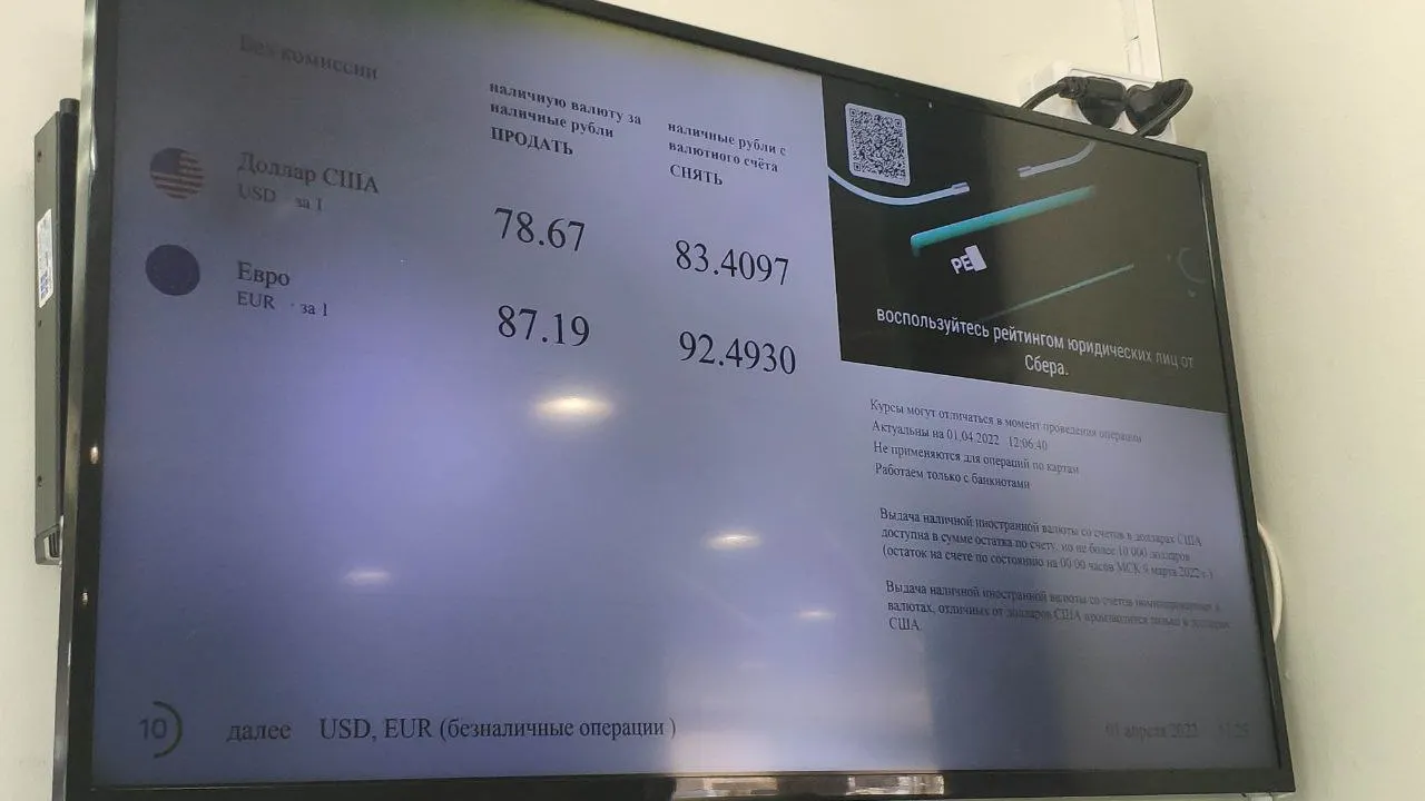 Курс 1 апреля, Сбербанк. Фото: АНО «Ямал-Медиа»