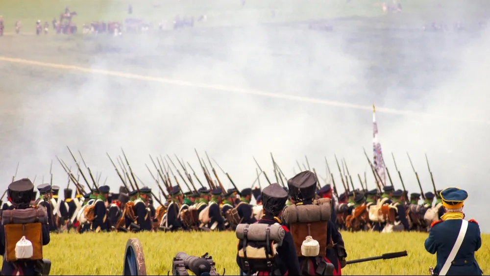 Реконструкция битвы при Ватерлоо 200 лет. Фото: Conrad Schaefer/Shutterstock/Fotodom