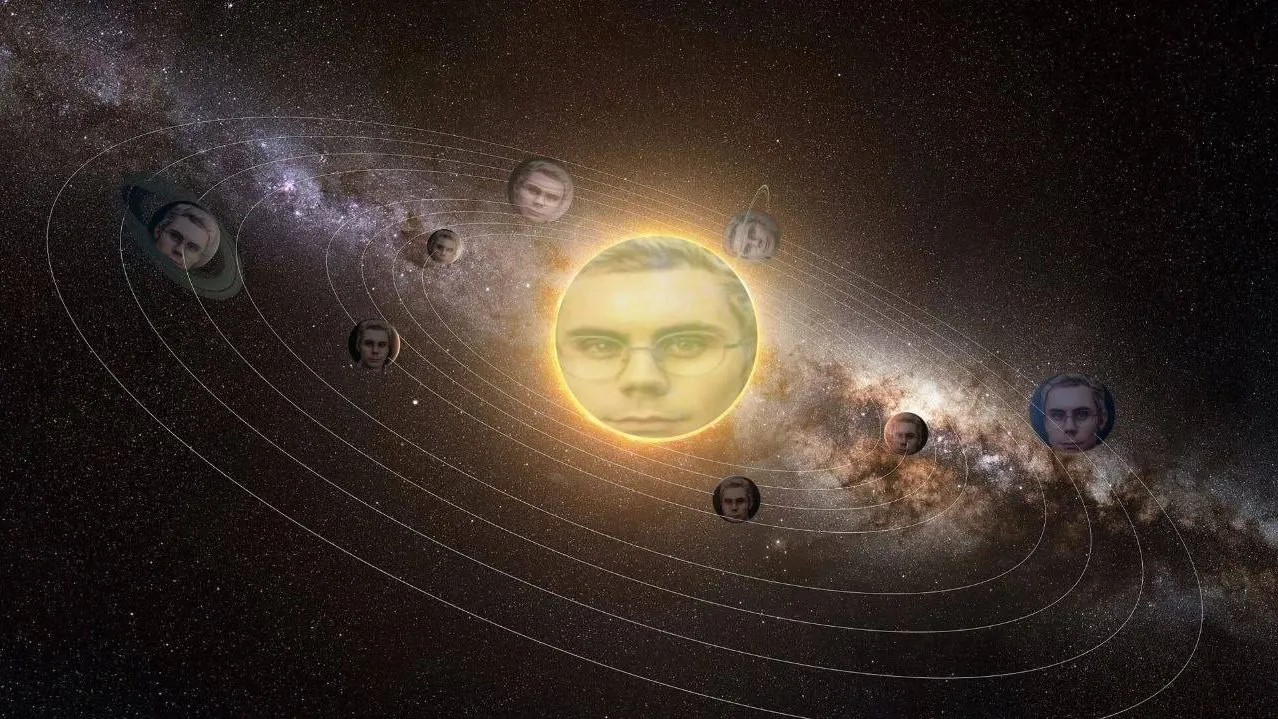 Солнечная система с лицом Яна. Фото: t.me/yantoples_official