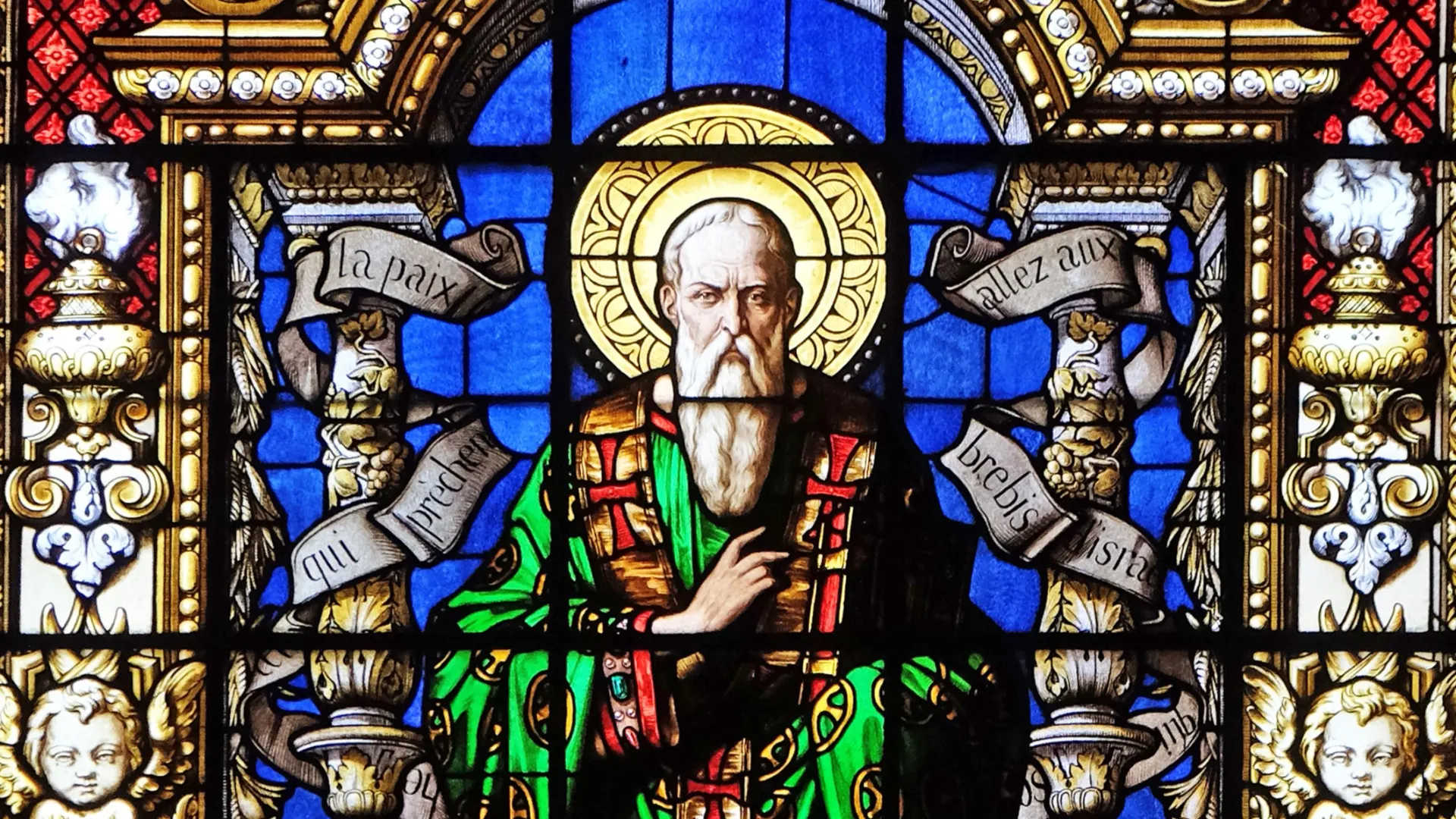 Святой Дионисий Ареопагит: витраж в церкви Святого Роха, Париж. Фото: Zvonimir Atletic/Shutterstock/Fotodom