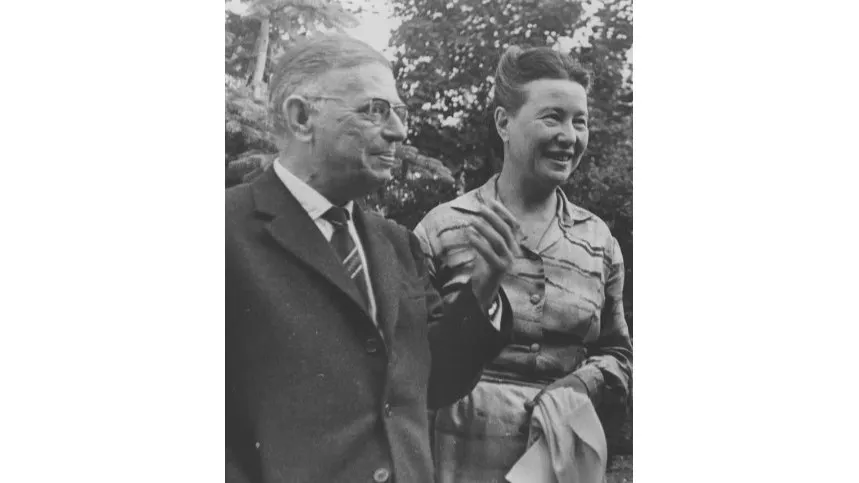 Жан-Поль Сартр с супругой Симоной де Бовуар на даче писателя Константина Федина. 1962 г. Фото: Павел Маныч/МАММ/МДФ/russiainphoto.ru