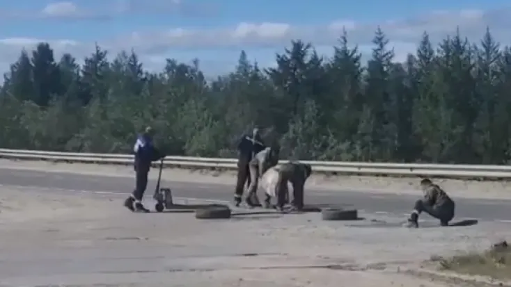 Скриншот видео «ЧП. ДТП. Новый Уренгой» во «ВКонтакте»