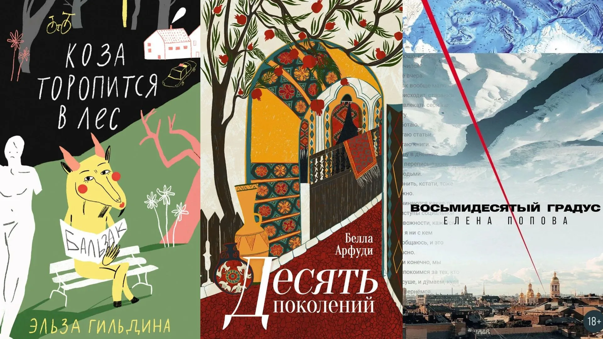 Обзор книг «Коза торопится в лес», «Десять поколений», «Восьмидесятый градус»: авторы, сюжет