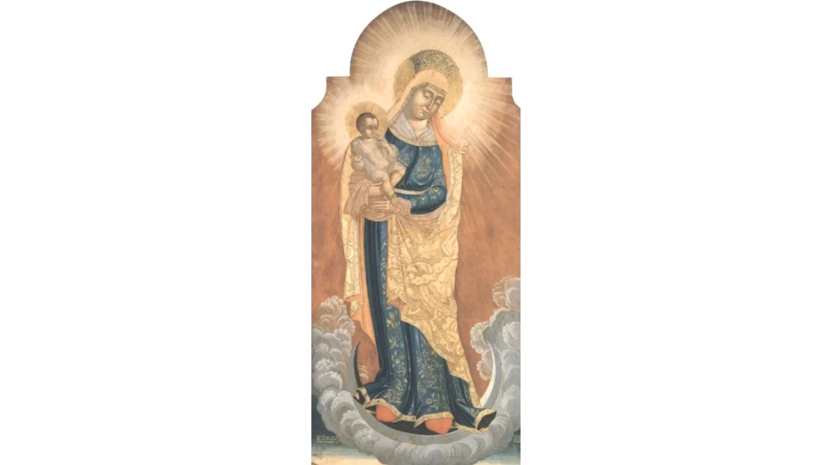 Икона Божией Матери «Благодатное Небо» работы Ивана Казаринова. 1741 г. Пермская государственная художественная галерея. Источник: icons.pstgu.ru