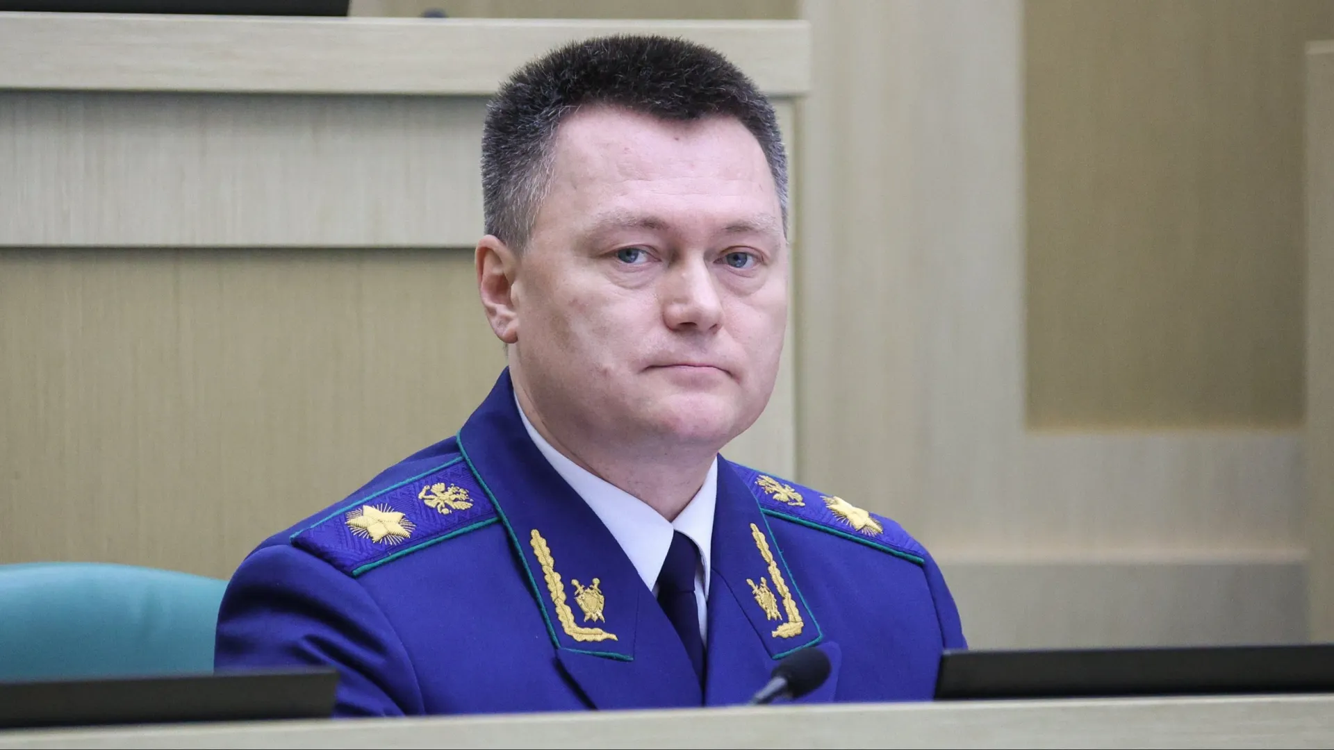 Генпрокурор РФ Игорь Краснов на заседании Совета Федерации. 24 апреля 2024 г. Фото: council.gov.ru
