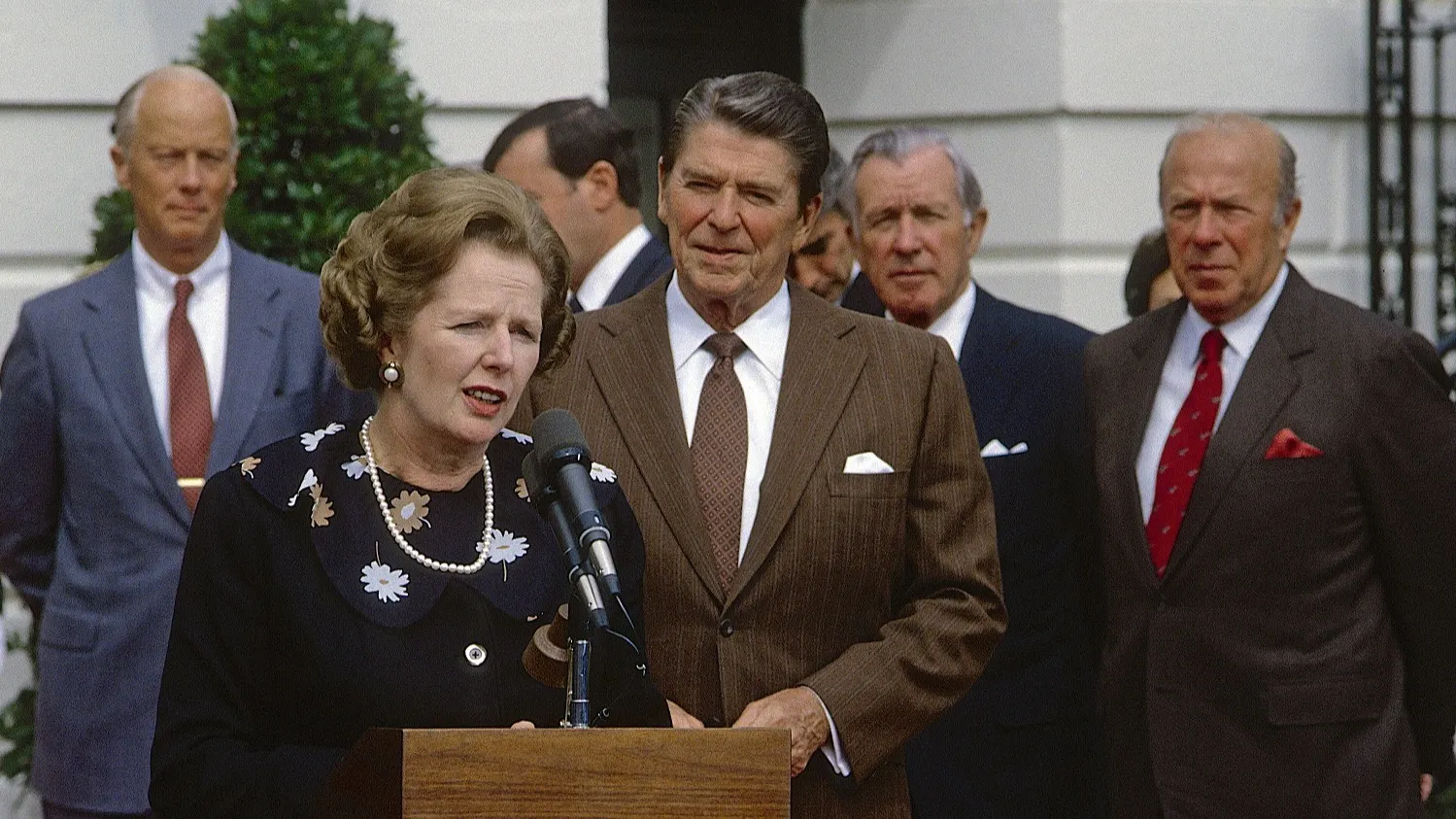 С Рейганом в 1983 году. Фото: mark reinstein/Shutterstock/Fotodom