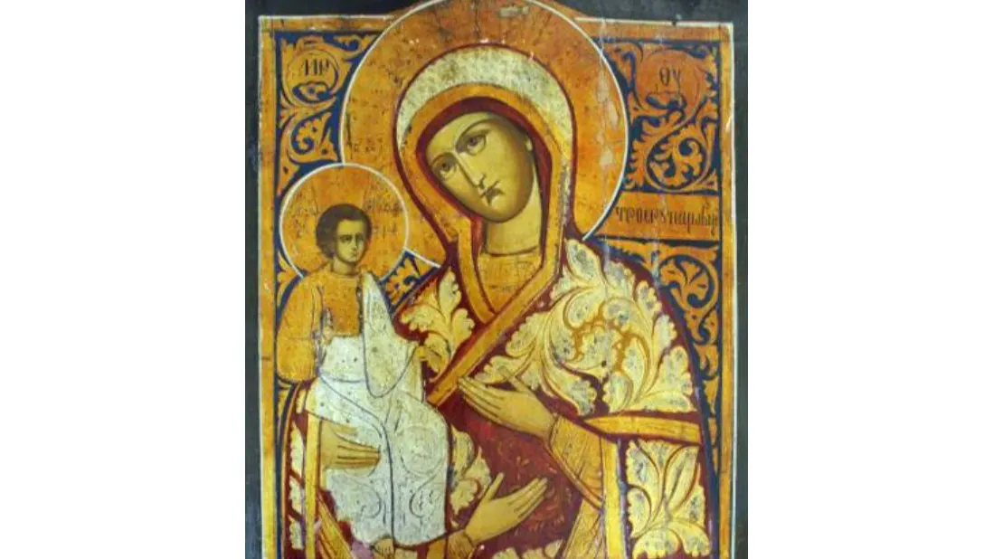 Вариант иконы Божией Матери «Троеручица». Конец XIX в. Тотемское музейное объединение. Фото: icons.pstgu.ru