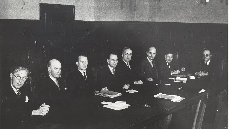 Немецкие адвокаты на Нюрнбергском процессе. Фото: Виктор Темин/МАММ/МДФ/russiainphoto.ru