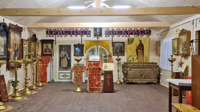 Храм преподобномученицы Марии Гатчинской, расположенный в парковой зоне Гатчинского Павловского кафедрального собора. Фото: soborgatchina.cerkov.ru