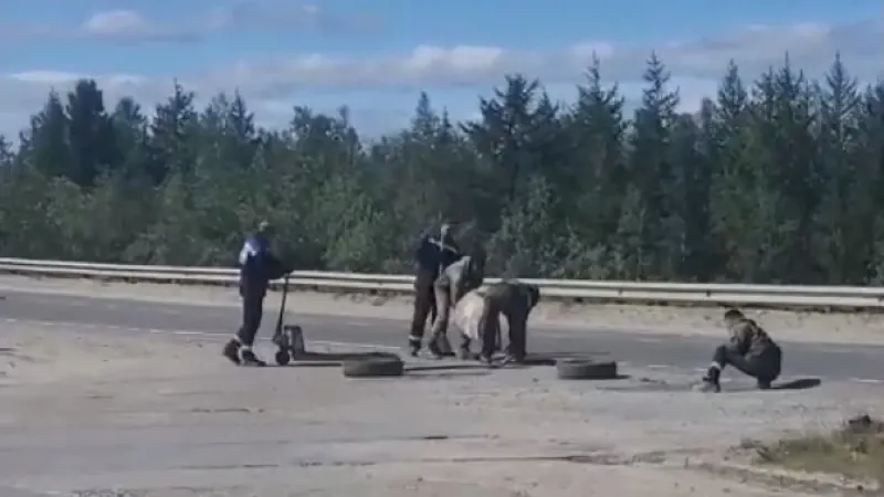 Скриншот видео «ЧП. ДТП. Новый Уренгой» во «ВКонтакте»