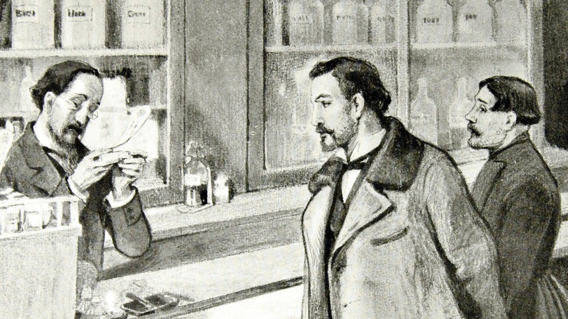 В аптеке начала XX века. Иллюстрация 1914 года. Фото: Oleg Golovnev/Shutterstock/Fotodom