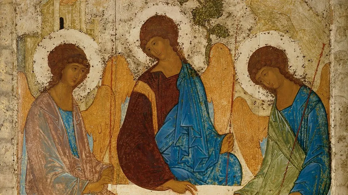 Андрей Рублев «Святая Троица». 1422—1427 гг. Источник: tretyakovgallery.ru