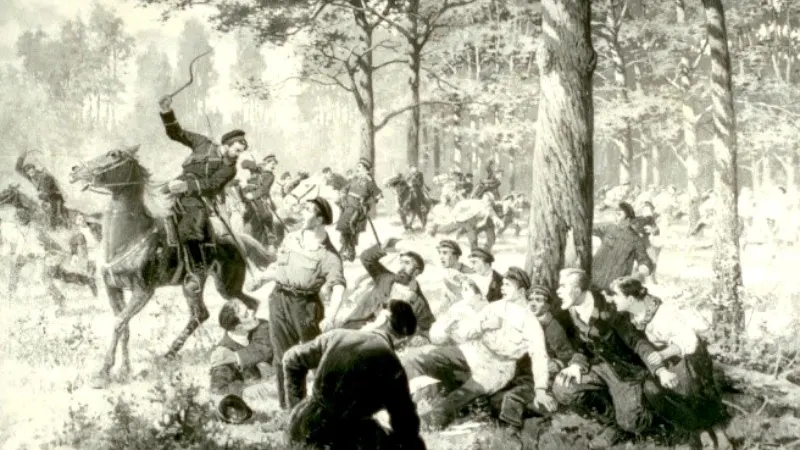 Е. А. Тихменев «Маёвка. Оренбург, 1907 год. В роще за горой Маяк». Источник: vk.com/orenarhiv