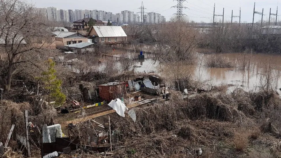 Так выглядит зона подтопления в районе Форштадт. Фото: Александра Максимова/«Ямал-Медиа»