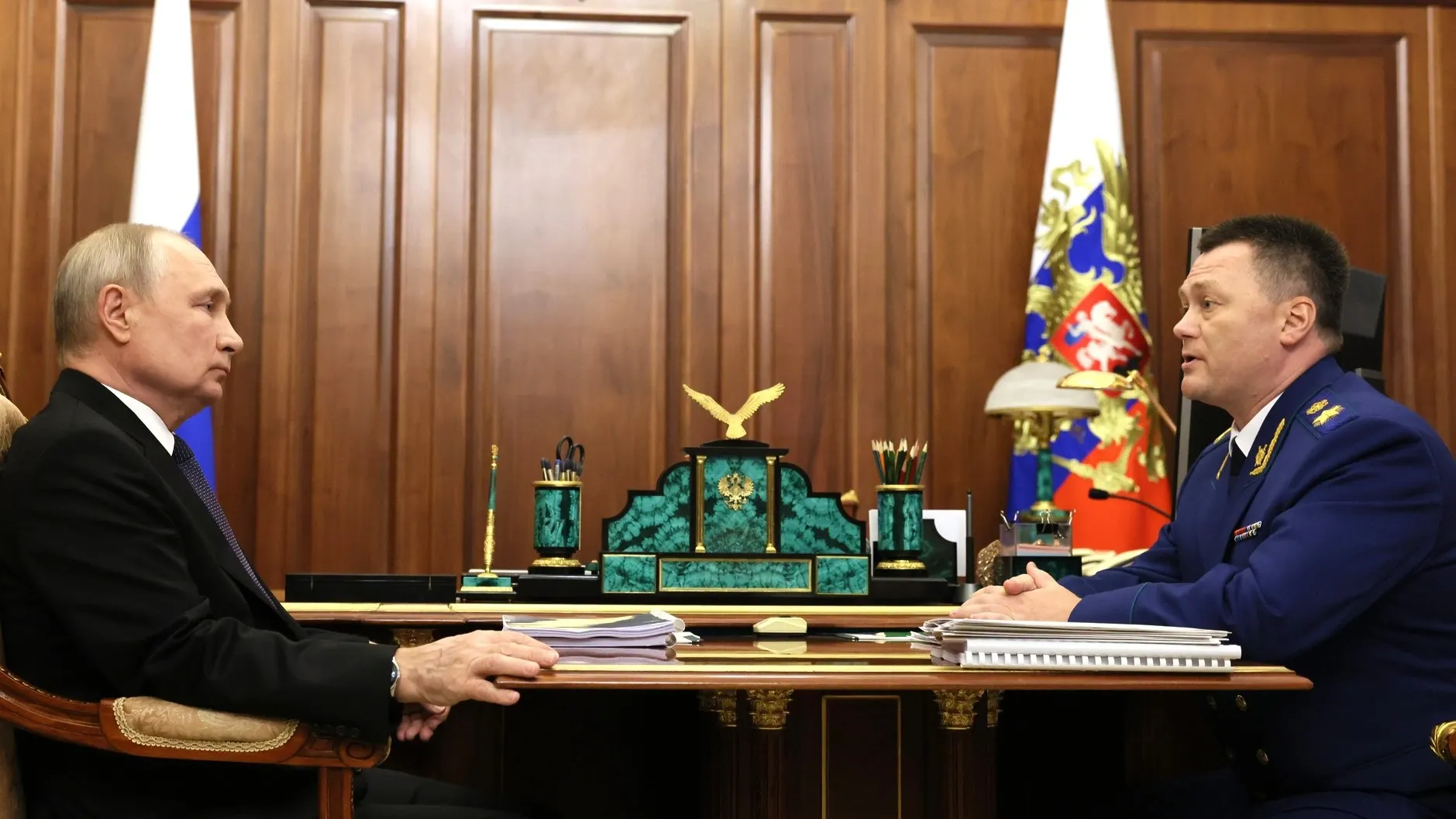 Генпрокурор РФ Игорь Краснов на встрече с президентом России Владимиром Путиным. 25 сентября 2023 г. Фото: kremlin.ru