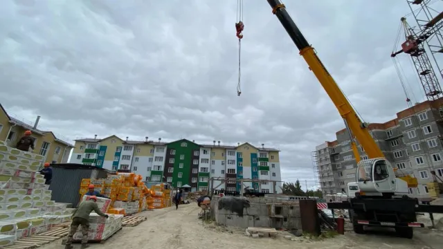 Темпы строительства в Губкинском - высокие. Фото: Telegram-канал Дмитрия Артюхова
